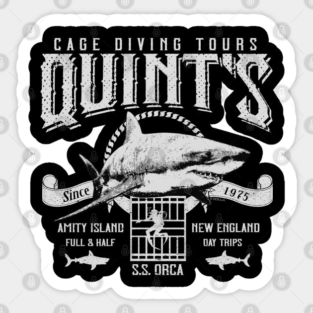 Quint's Cage Diving Tours Sticker by Alema Art